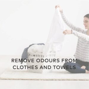 remove smell from cloth towels using hydrogen peroxide
